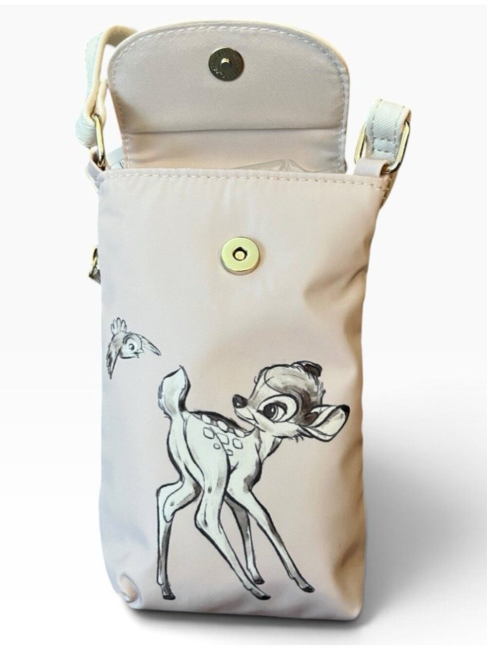 Disney Bambi  Sketch Water Resistant Card Crossbody Cell Phone Bag Purse NWT - Picture 3 of 4